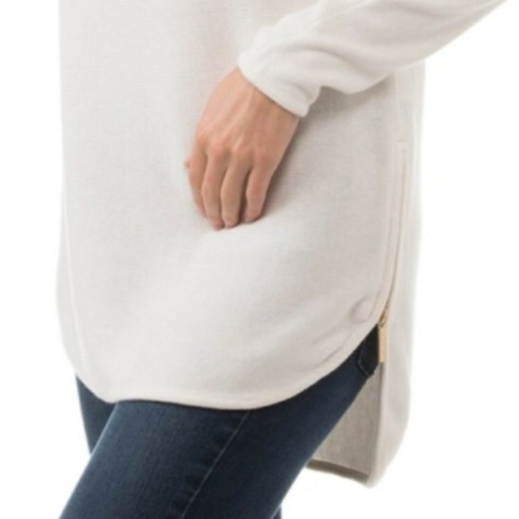 michael kors | high/ low hem, side zip sweater | medium - Picture 3 of 5